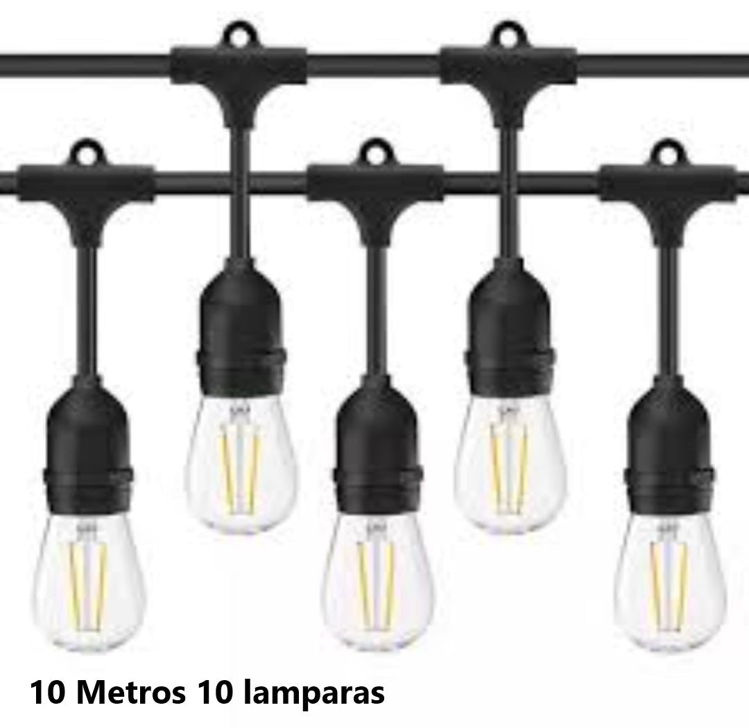 Guia de 10 metros 10 Lamparas(No incluye lamparas)