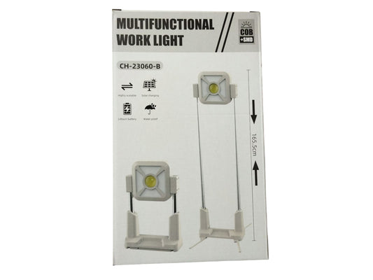 Luz de Trabajo Multiuso C/soporte Recargable Solar