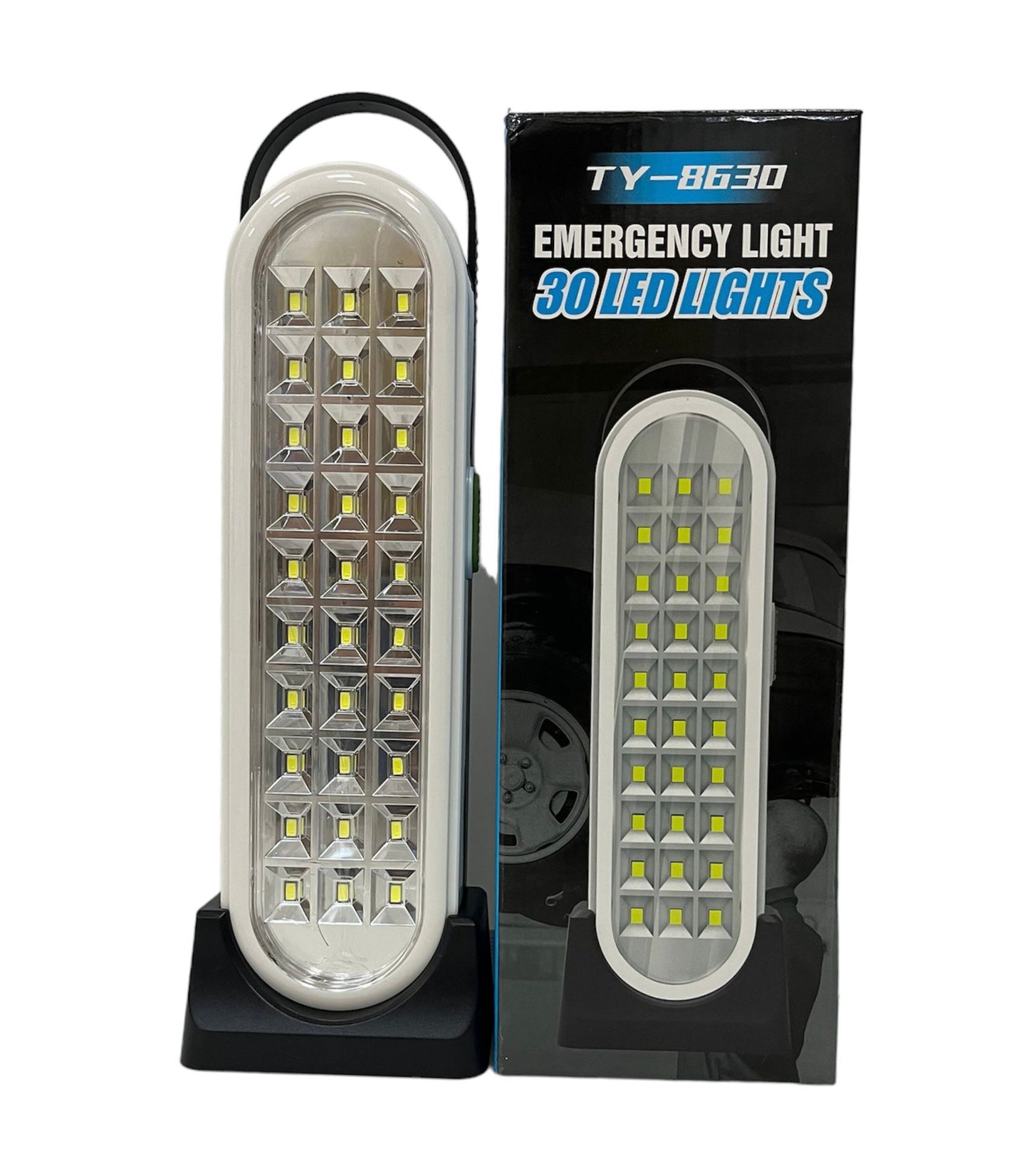 Luz de 30 LED con base recargable
