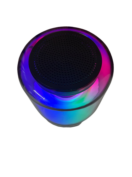 Parlante Transparente Tambor LED Multicolor