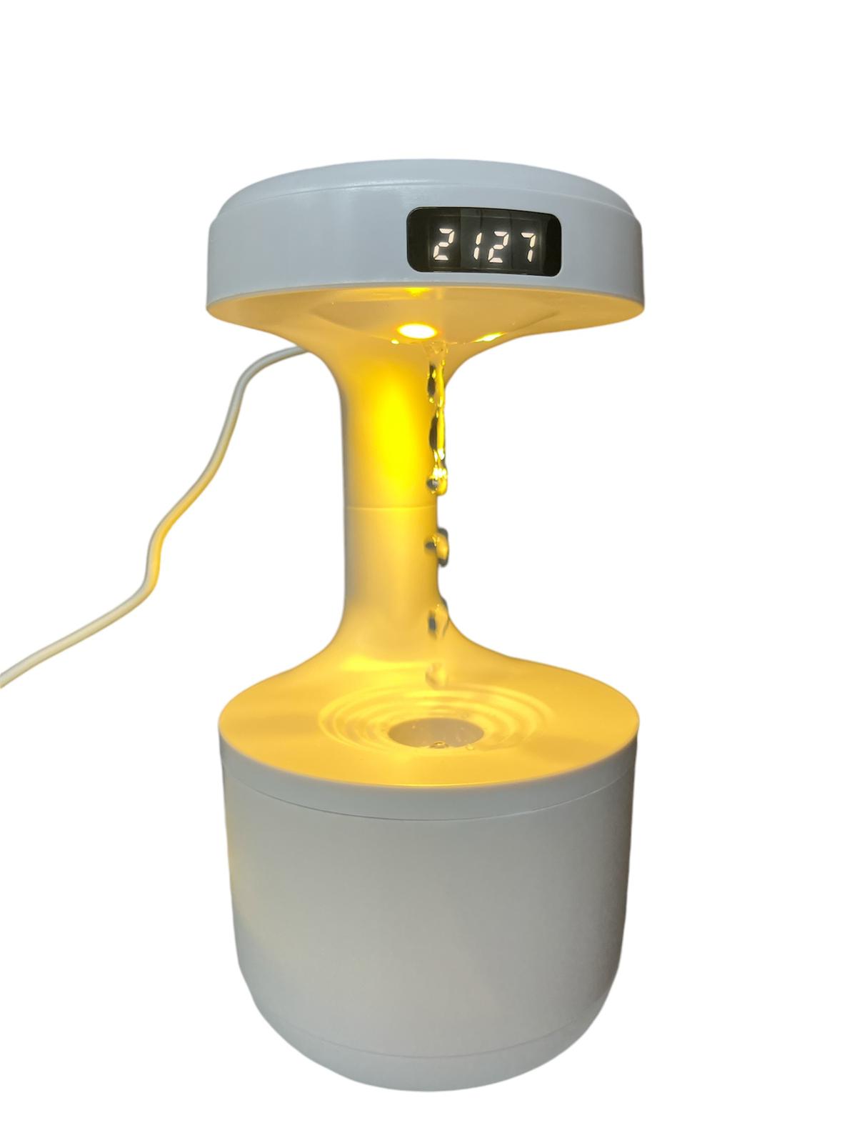 Humidificador con Reloj Iluminación Multifuncional