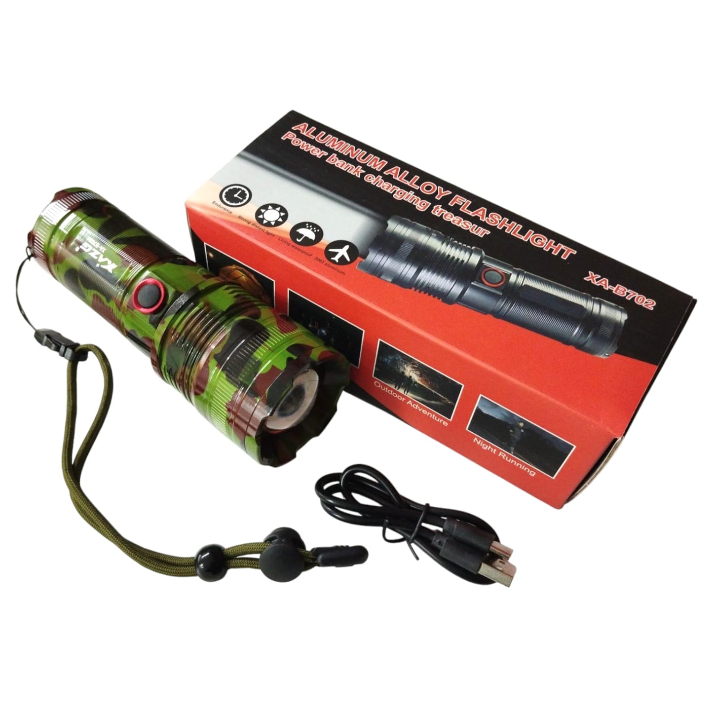 Linterna Camuflada Resistente al Agua Power Bank