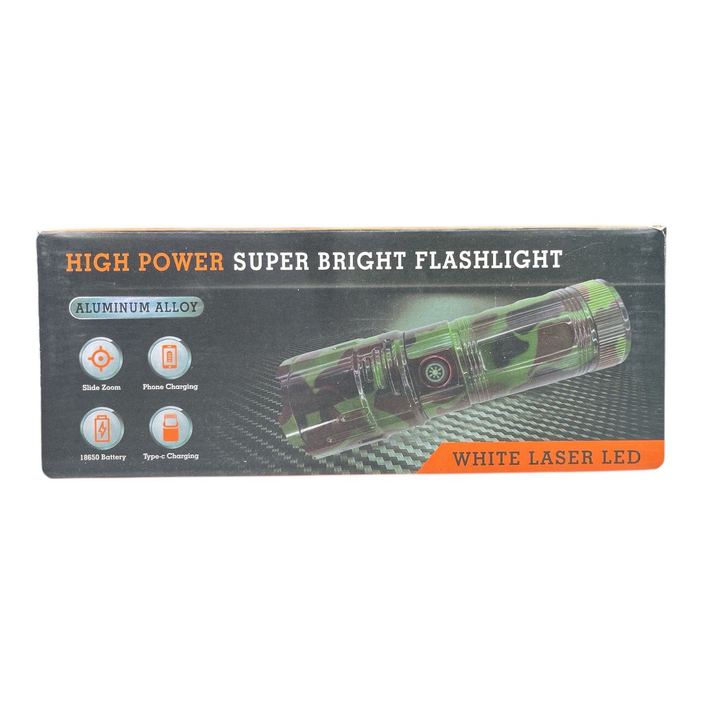 Linterna recargable MOD: WITHE LASER LED