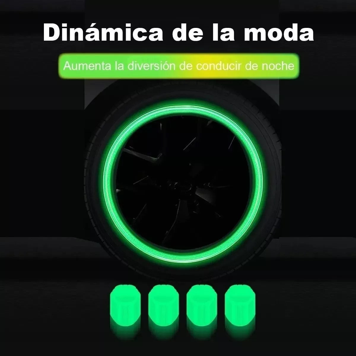 Tapa Luminosa para Válvula De Neumático de Vehículo
