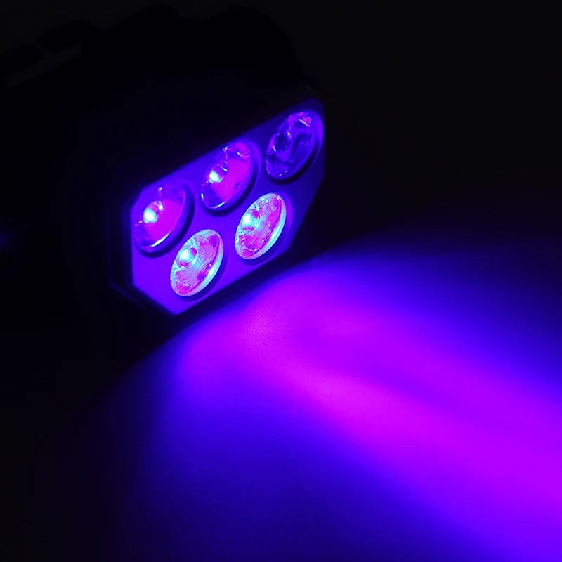 Minero de 5 Luces Luz Blanca y Azul USB Recargable