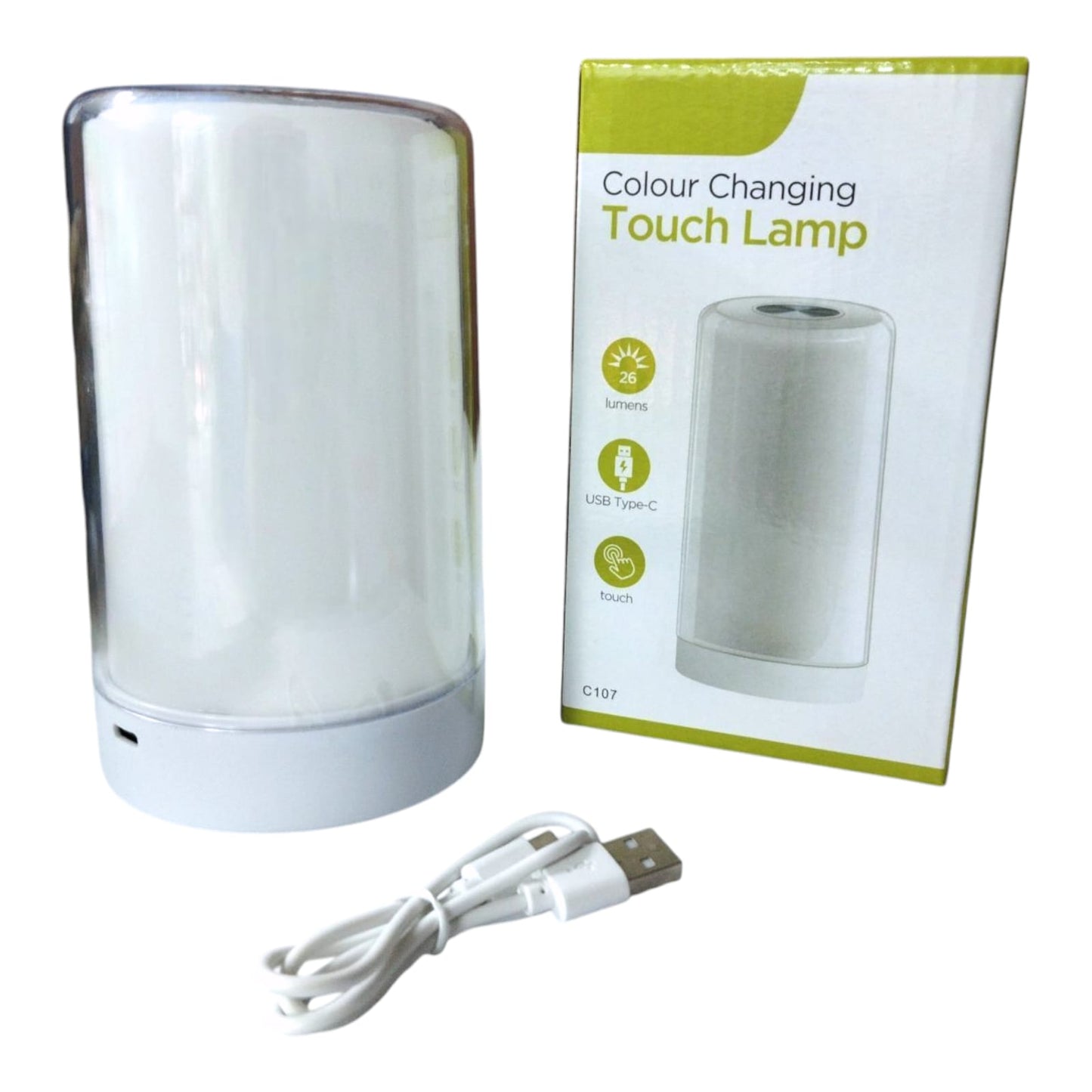 Lampara Táctil LED Multicolor con Brillo Ajustable Recargable