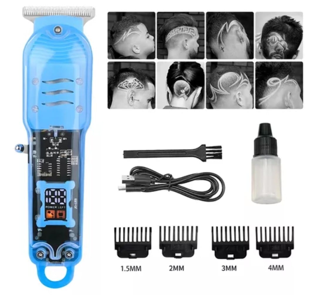 Corta Pelo transparente recargable Usb-C