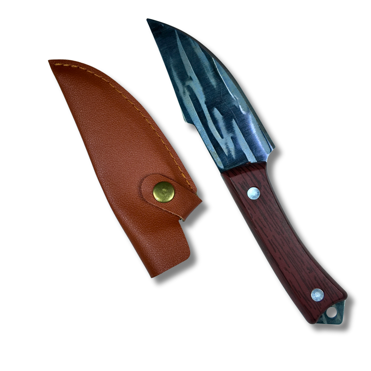 Puñal Corto 10cm C/Vaina de Cuero