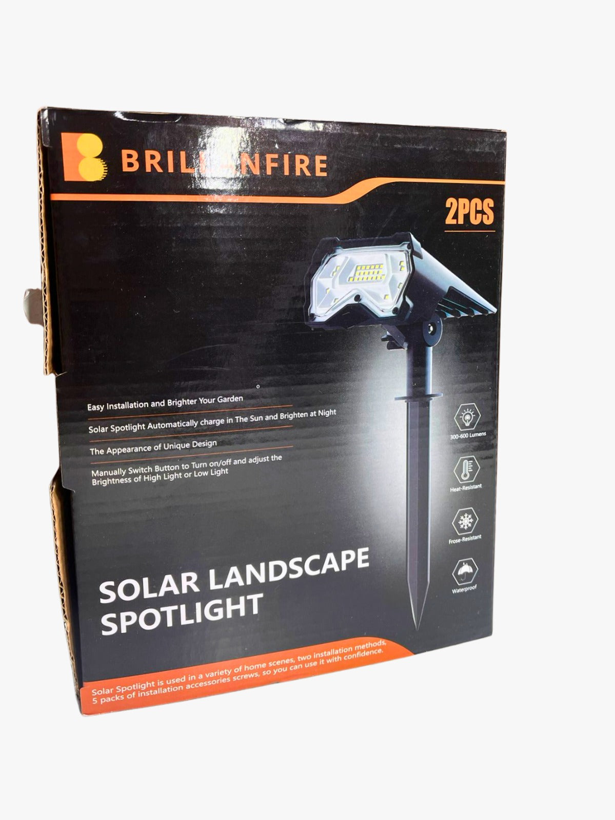 Luz Pincho Solar Fria x 2