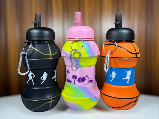 Botella plegable de goma