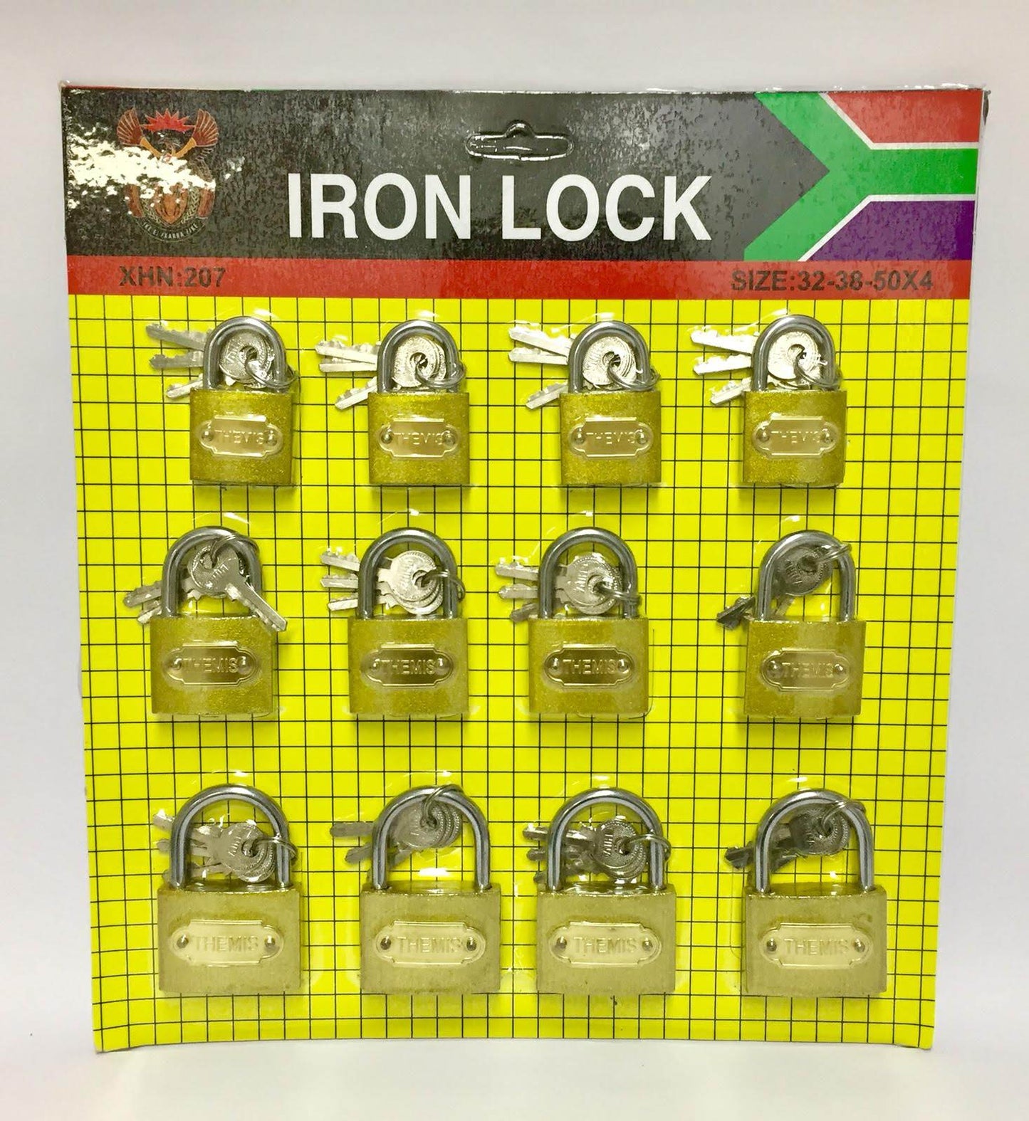 Candados de Hierro 12 32-38-50 en Blíster