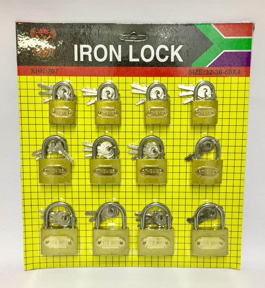 Candados de Hierro 12 32-38-50 en Blíster