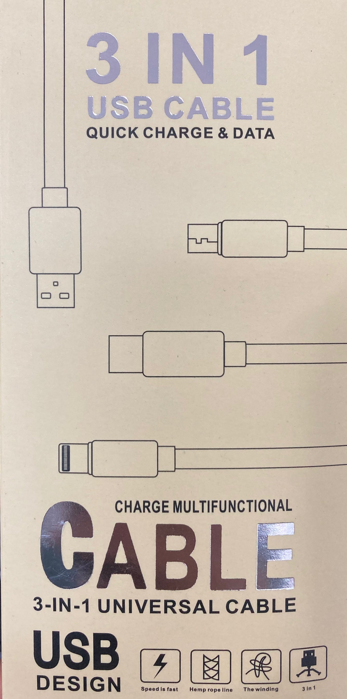 CABLE USB TRIPLE