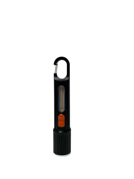 Linterna con Gancho y Zoom Recargable