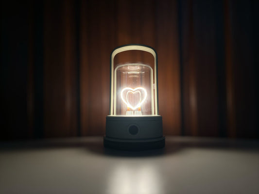 Farol a pilas corazon