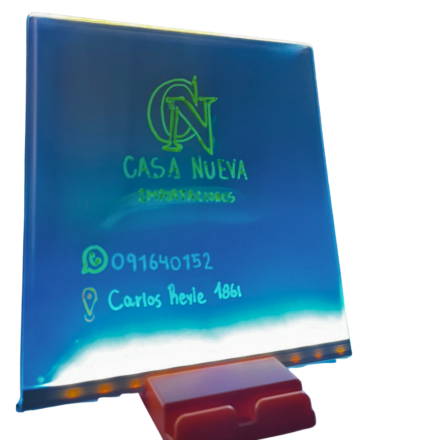 Pizarra LED de 20x20cm + lapices de colores