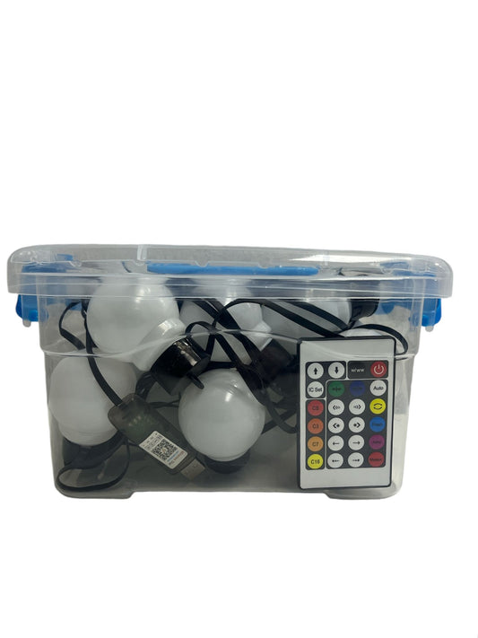 Guia con bombitas de  colores y control