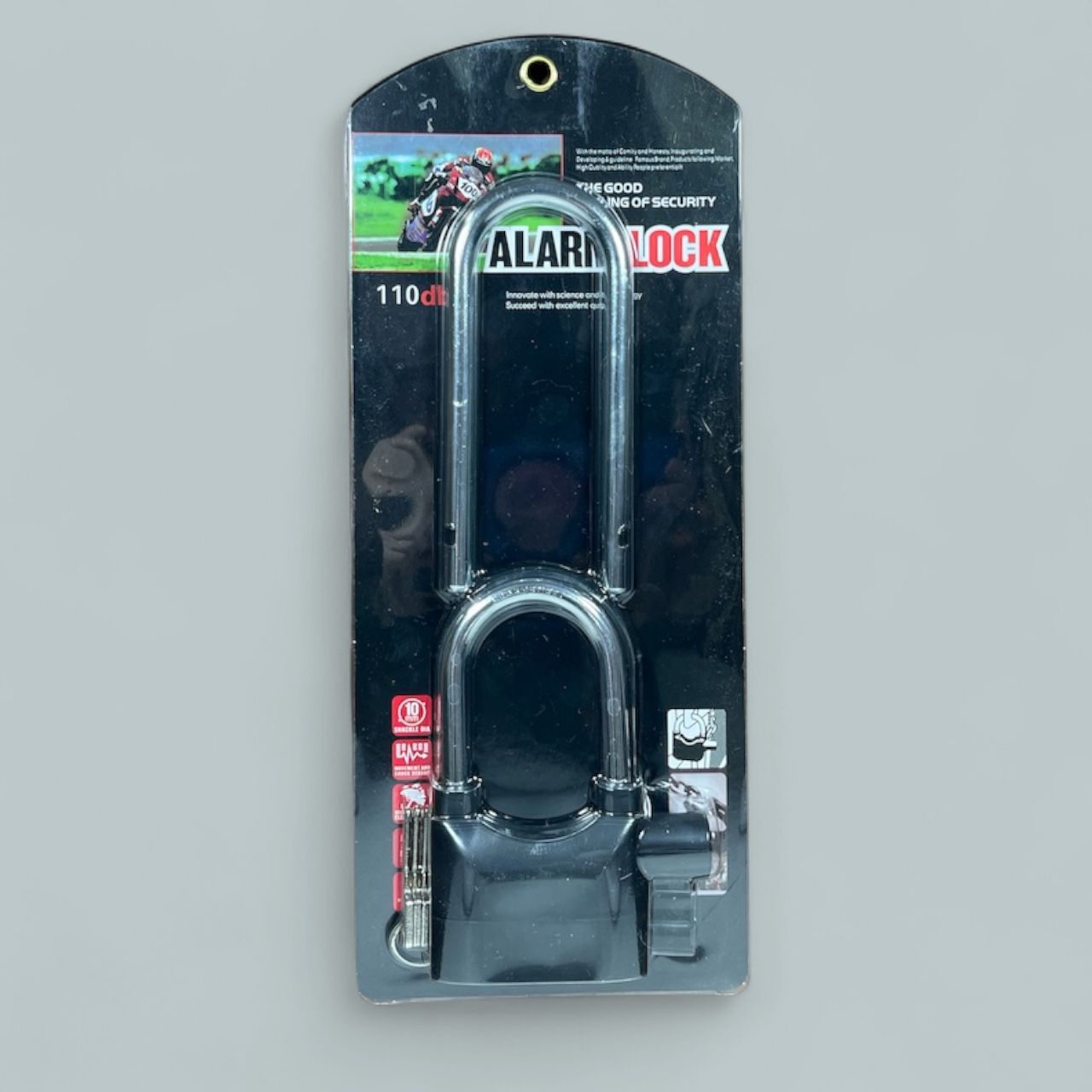 Candado con alarma largo