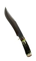 Cuchillo simil hueso en verde de 30cm