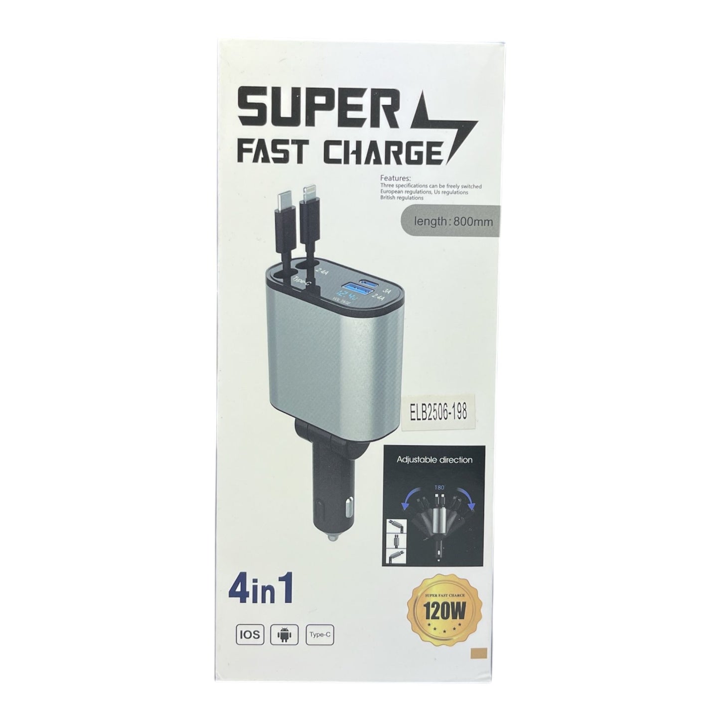 Cargador SUPER FAST CHARGE de auto
