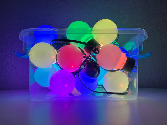 Guia con bombitas de  colores y control