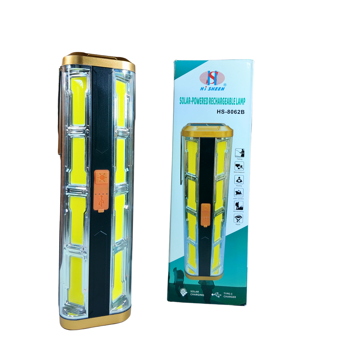 Farol Solar "4 Paneles" x8Cob