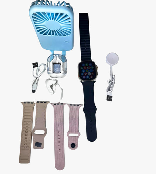 Set Reloj Digital + Air Pods + Ventilador