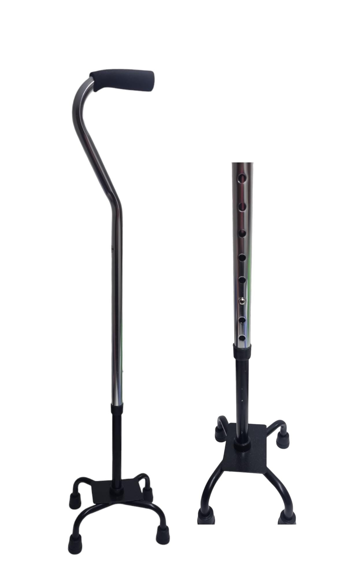 BASTON SOPORTE 92 CM 4 PATAS MANGO CURVO