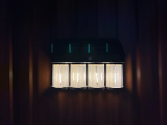 Luz solar calida de exterior x4