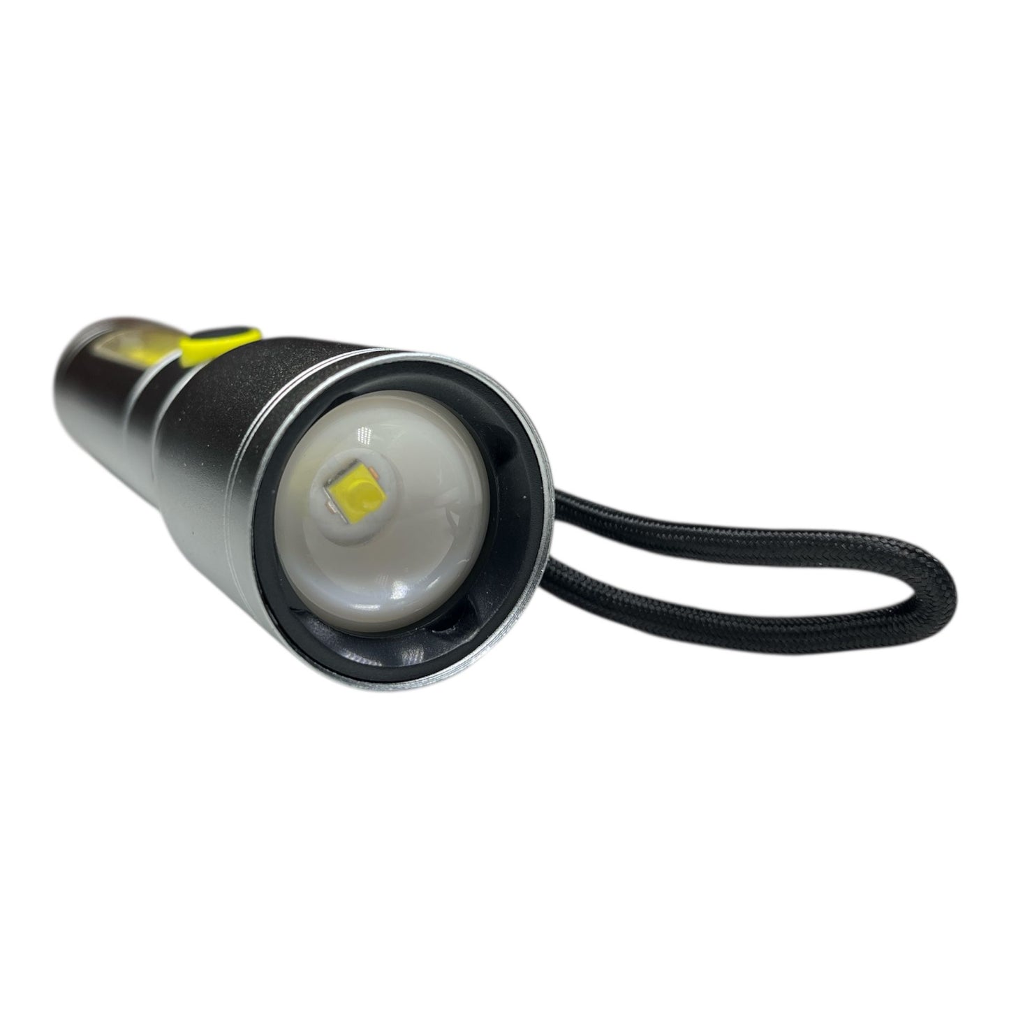 Linterna plateada + luz lateral