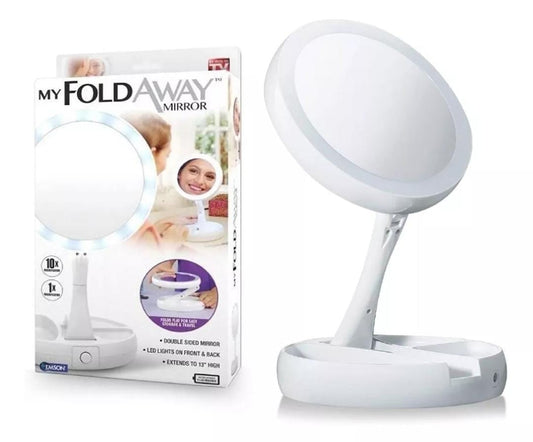 Espejo Plegable C/Led y aumento