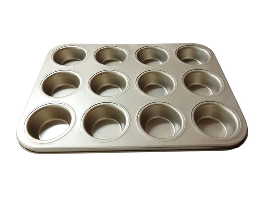 Molde para Muffins x12 Dorado