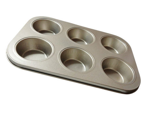 Molde para Muffins x6 Dorado