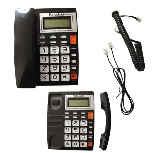 Teléfono Línea Números Grandes Negro KX-T8200CID