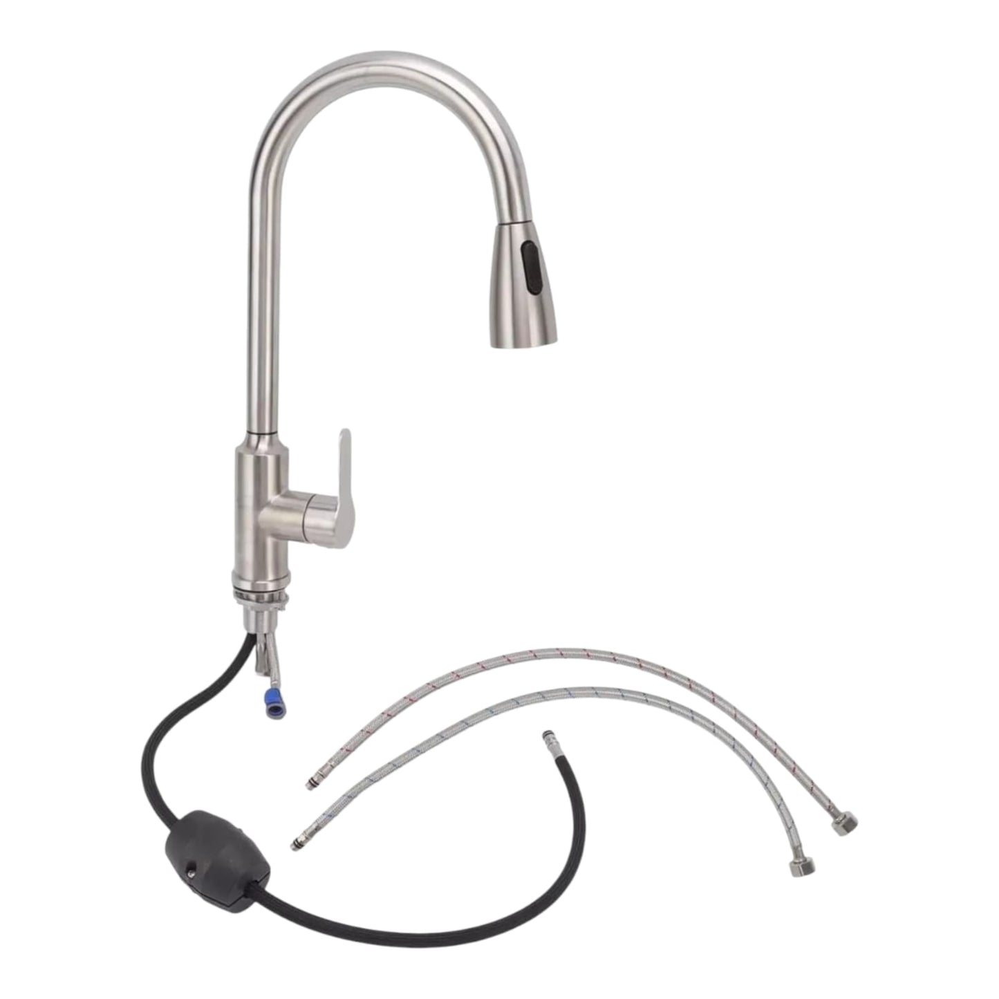 Canilla Monocomando Extensible Flexible Acero Inoxidable Cromada