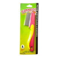 Peine Fino con Mango Terminator Antipiojos Acero Inoxidable