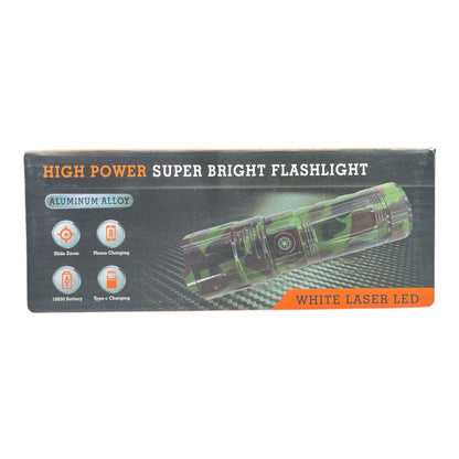 Linterna recargable MOD: WITHE LASER LED