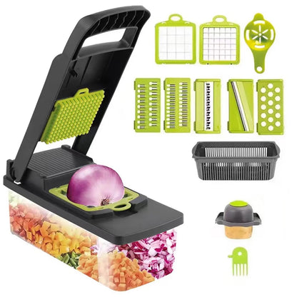 Rallador Cortador de Frutas y Verduras 16 Piezas
