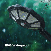 Luz Solar LED Octagonal 240W para Exterior Con Sensor y Montaje en Poste o Pared