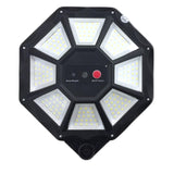 Luz Solar LED Octagonal 240W para Exterior Con Sensor y Montaje en Poste o Pared