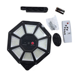 Luz Solar LED Octagonal 240W para Exterior Con Sensor y Montaje en Poste o Pared