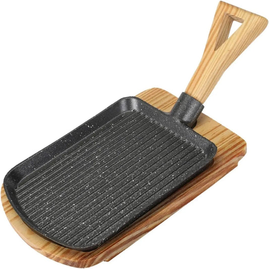 Plancha de Hierro con Mango y Base de Madera