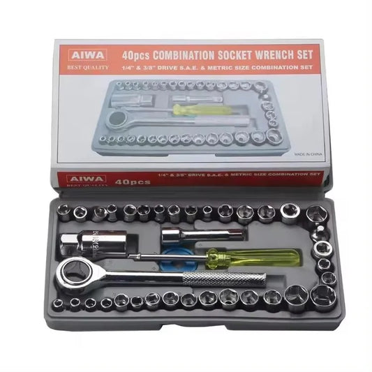 Juego de Llave y Dados x40 Piezas