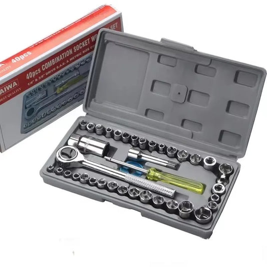 Juego de Llave y Dados x40 Piezas