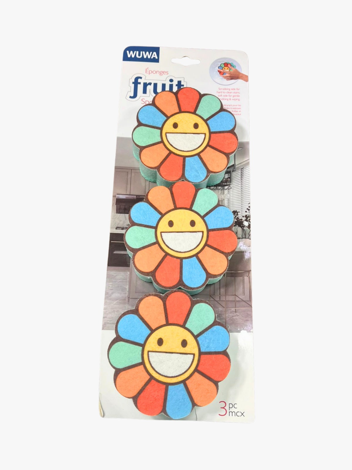 Esponja Flor x 3