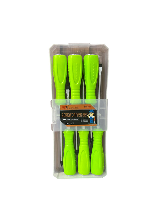Juego de destornillador x6 verde