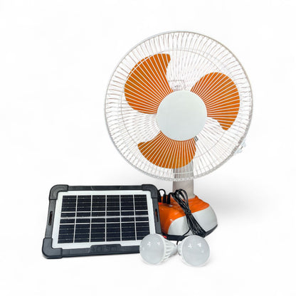 Ventilador+Panel Solar+Lamparas