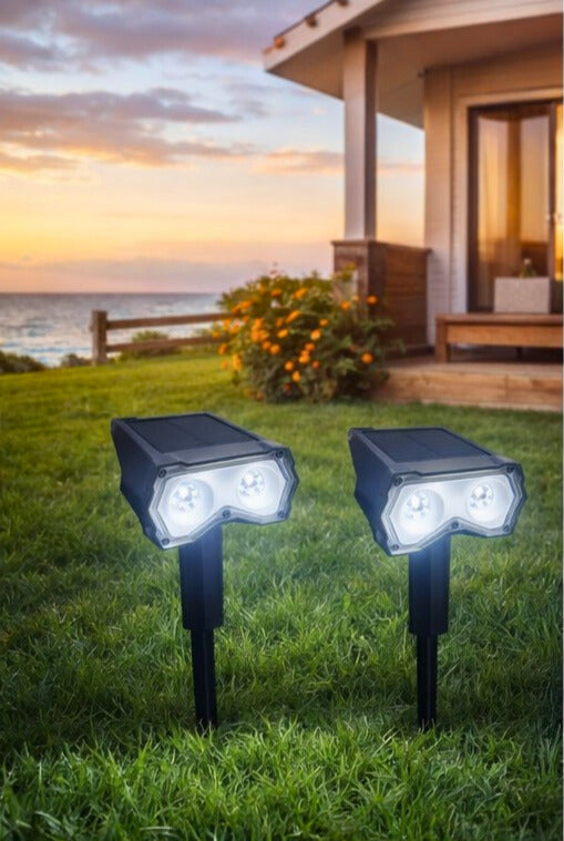 Luz Pincho Solar Fria x 2