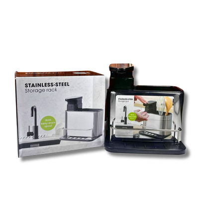 Escurridor de Cocina con Dispensador de Jabón Acero Inoxidable