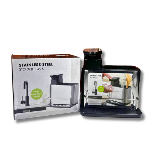 Escurridor de Cocina con Dispensador de Jabón Acero Inoxidable